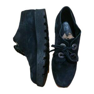 Arche Shoes France Black Suede EU 42 US 10 Platform Lace Up